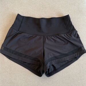 Black Lululemon Running Workout Shorts